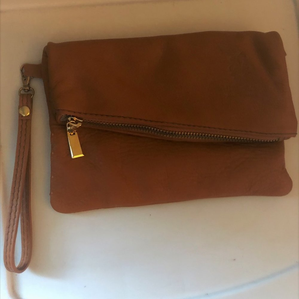 Real Italian Leather Clutch